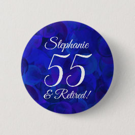 Bóton Redondo 5.08cm Real Azul 55 Elegante e Partido da Reforma Aposent