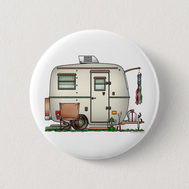 Bóton Redondo 5.08cm Reboque de vidro do viagem do campista do ovo do (Frente)