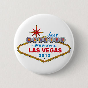 Bóton Redondo 5.08cm Recem casados no sinal 2012 fabuloso de Las Vegas