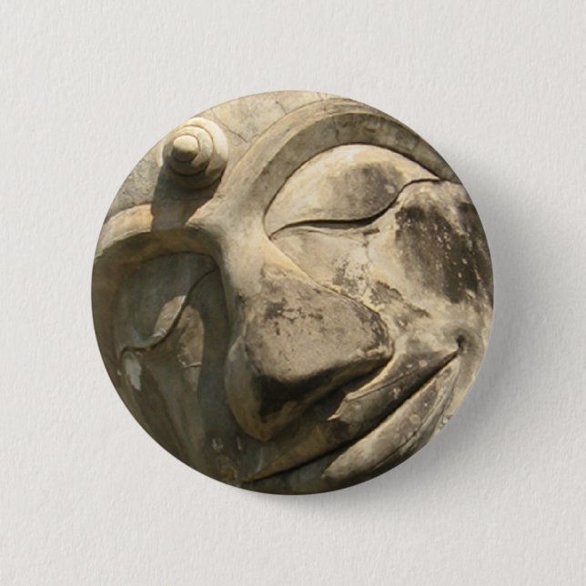 Bóton Redondo 5.08cm Reclinando Buda... Nong Khai, Isan, Tailândia (Frente)