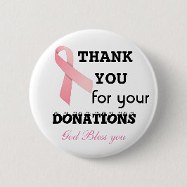 Bóton Redondo 5.08cm recolha de donativos para botton cancer