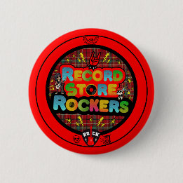 Bóton Redondo 5.08cm Record Store Rockers Button
