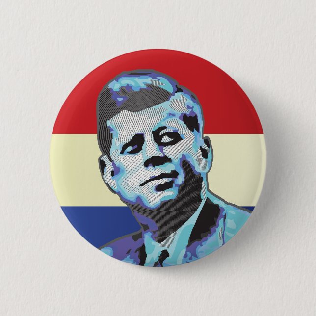 Bóton Redondo 5.08cm Recordando John F. Kennedy (Frente)