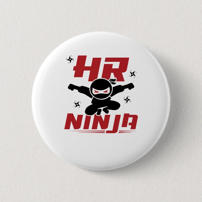 Bóton Redondo 5.08cm Recursos Humanos do HR Ninja (Frente)
