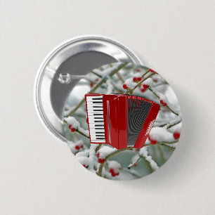 Bóton Redondo 5.08cm Red Accordion - Berries na Neve,