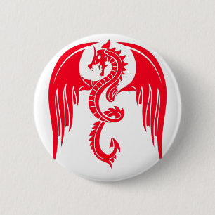 Bóton Redondo 5.08cm Red Dragaon Dragão Vermelho