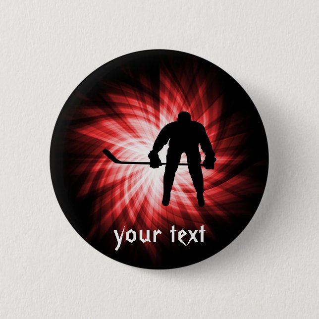 Bóton Redondo 5.08cm Red Hockey (Frente)