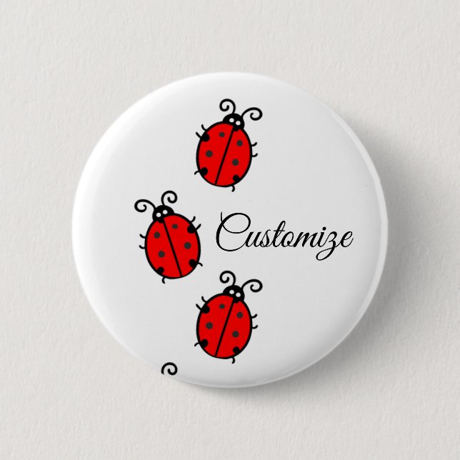 Bóton Redondo 5.08cm Red Ladybugs Rastreando Thunder_Cove (Frente)
