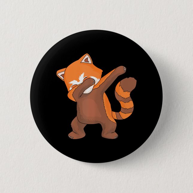 Bóton Redondo 5.08cm Red Panda Dabbing Dab para pavimentação ao vivo I (Frente)