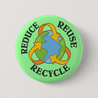 Bóton Redondo 5.08cm Reduza o reciclar reusar