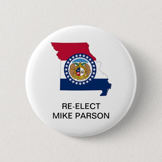 BÓTON REDONDO 5.08CM REELEITAR O GOVERNADOR MISSOURI MIKE PARSON 2020 (Frente)