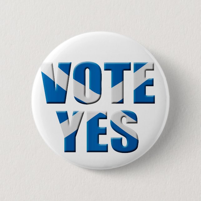 Bóton Redondo 5.08cm Referendo sobre a independência da Escócia - sim (Frente)