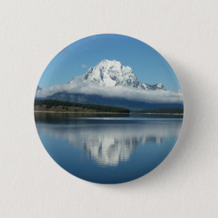Bóton Redondo 5.08cm Reflexão do Monte Moran em Grand Teton