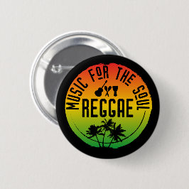 Bóton Redondo 5.08cm Reggae Music para o Lover Soul Reggae