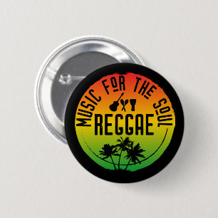 Bóton Redondo 5.08cm Reggae Music para o Lover Soul Reggae
