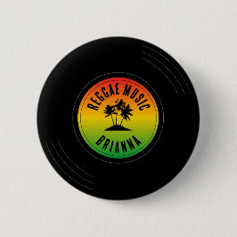 Bóton Redondo 5.08cm Reggae Music Vinyl Record