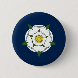 Bóton Redondo 5.08cm região de Yorkshire, bandeira britânica, excelen