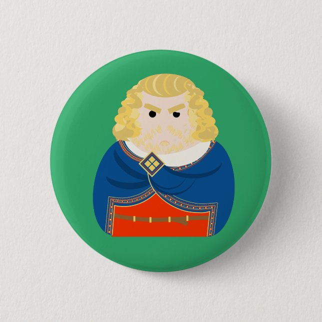 Bóton Redondo 5.08cm Rei Eduardo I da Inglaterra (Frente)