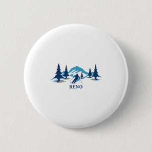 Bóton Redondo 5.08cm Reno Nevada Ski Resort Skiier _1