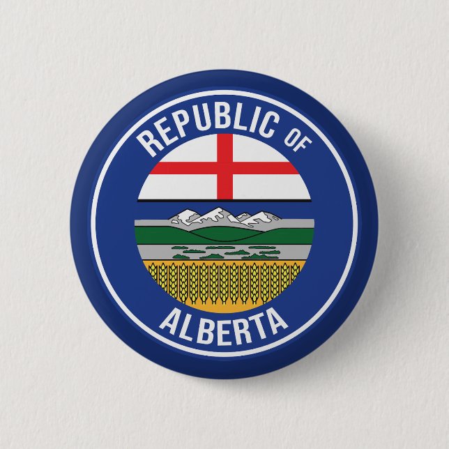 Bóton Redondo 5.08cm República de Alberta WEXIT (Frente)