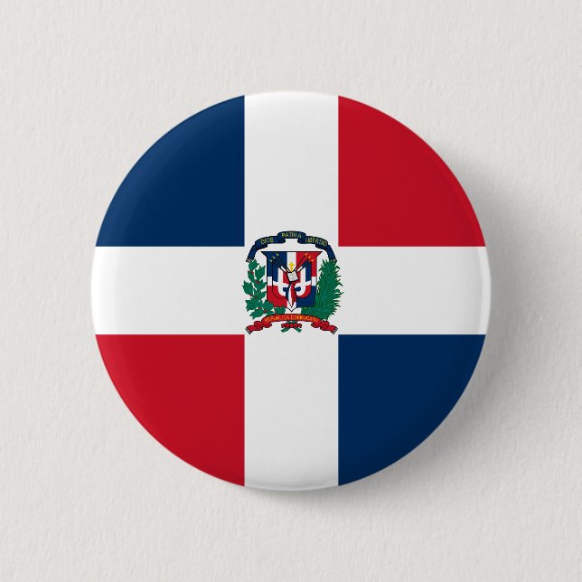 Bóton Redondo 5.08cm República Dominicana, Dinamarca (Frente)
