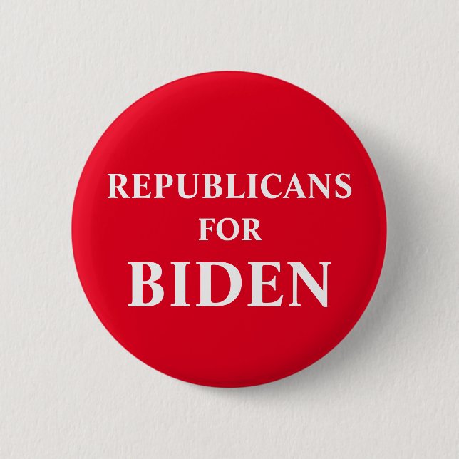 Bóton Redondo 5.08cm Republicanos Para Biden (Frente)