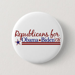Bóton Redondo 5.08cm Republicanos para Obama Biden
