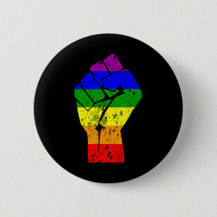 Bóton Redondo 5.08cm Resiste à Orgulho gay do Sinalizador Arco-Íris