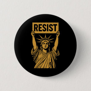 Bóton Redondo 5.08cm Resistência À Estátua Da Liberdade Rebelde Protest