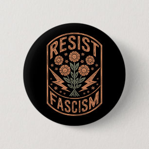 Bóton Redondo 5.08cm Resistência ao fascismo Protesto Trump Anti Trump