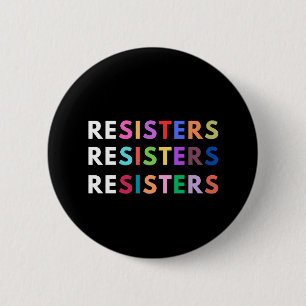 Bóton Redondo 5.08cm RESISTERS Antiautoritário Arco-Íris
