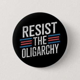 Bóton Redondo 5.08cm Resistir À Trump Anti-Oligarchy 2