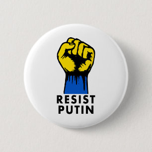 Bóton Redondo 5.08cm Resistir ao Punho Levantado de Protesto Putin