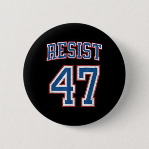 Bóton Redondo 5.08cm Resistir ao Trump 47 Retro Distrescido Político
