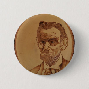 Bóton Redondo 5.08cm Retrato de Abraham Lincoln