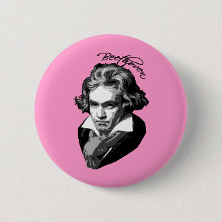 Bóton Redondo 5.08cm Retrato de Beethoven em camisas de T, canecas,