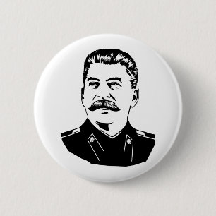 Bóton Redondo 5.08cm Retrato de Josef Stalin