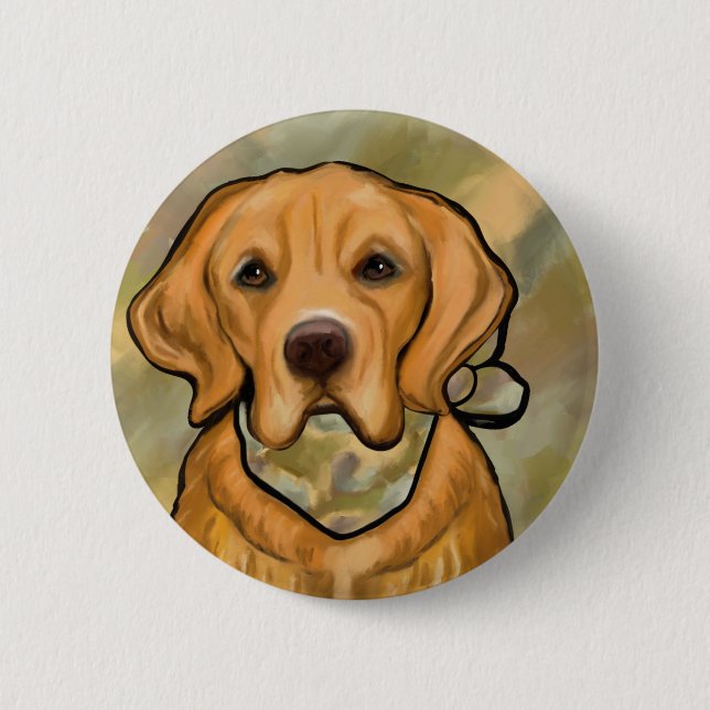 Bóton Redondo 5.08cm Retriever Dourado (Frente)