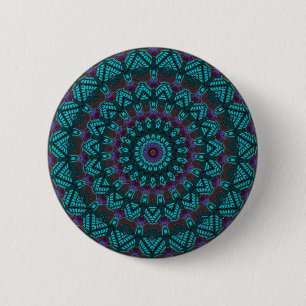 Bóton Redondo 5.08cm Retro Boho Chic Bohemian Sudoeste Mandala