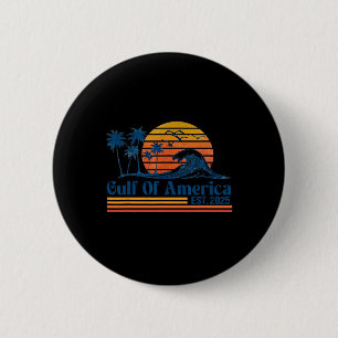 Bóton Redondo 5.08cm Retro Golfo Dos Eua América 2025 Funny Trump