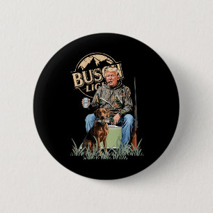 Bóton Redondo 5.08cm Retro Trump Hunting Deer Funny Beer Bebendo Hunti