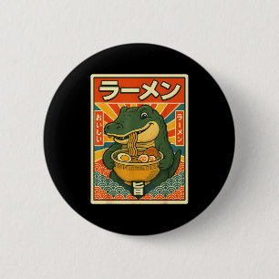 Bóton Redondo 5.08cm Retro Vintage Japonês Ramen Greg Meme Crocodilo C