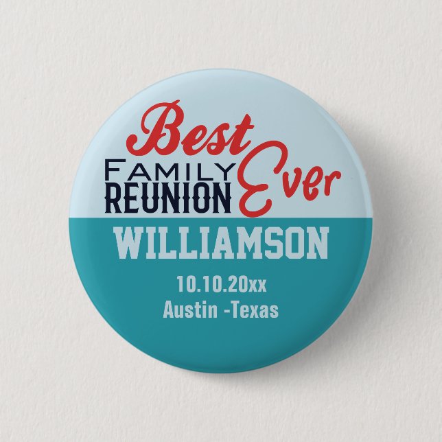 Bóton Redondo 5.08cm Reunião de Reunião Familiar Melhor Nome de etiquet (Frente)