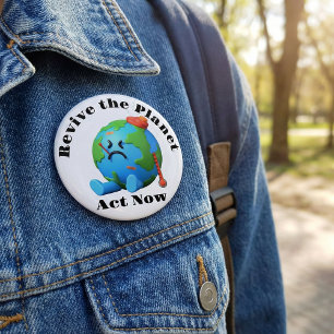 Bóton Redondo 5.08cm Reviva o botão do planeta