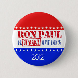 Bóton Redondo 5.08cm Revolução 2012 de Ron Paul