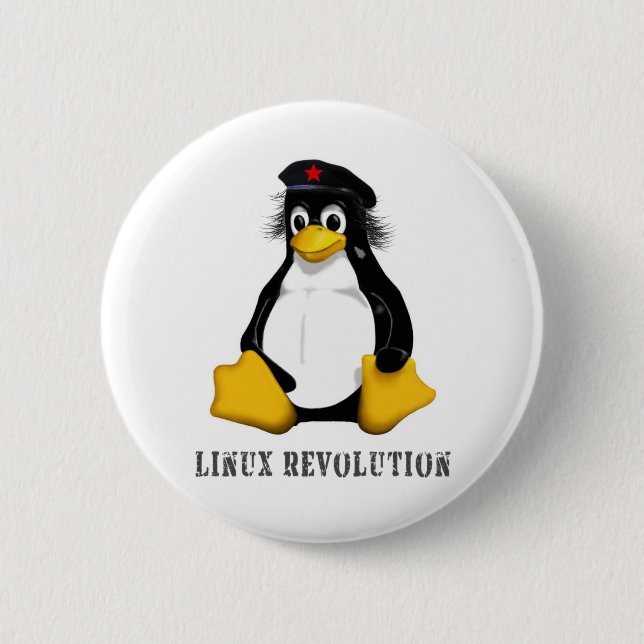 Bóton Redondo 5.08cm Revolução de Linux (Frente)