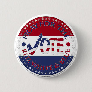 Bóton Redondo 5.08cm Rezar Para A Marca De Verificação Vermelha, Azul B