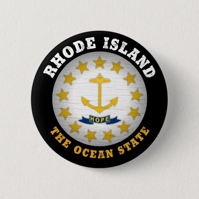 BÓTON REDONDO 5.08CM RHODE ISLAND OCEAN STATE FLAG (Frente)