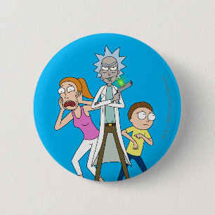 Bóton Redondo 5.08cm RICK E MORTY™  Rick, Morty e Verão