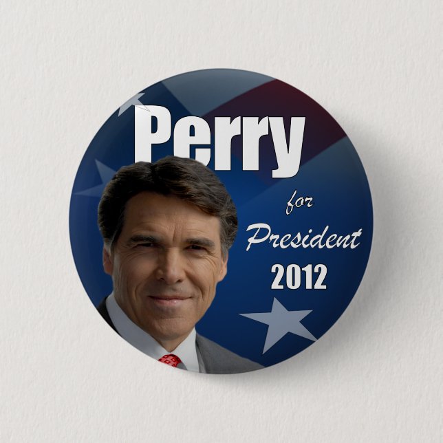 Bóton Redondo 5.08cm Rick Perry 2012 (Frente)